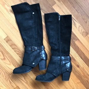 New tall Black leather boots